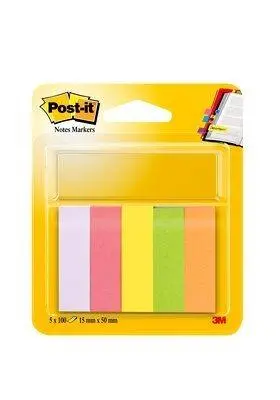 Post-it Pack de 5 Blocs de 100 Marcadores Reposicionables Colores Surtidos
