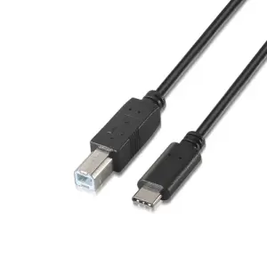 Aisens Cable USB 2.0 Impresora Tipo USB-C/M a B/M Negro 2.0M