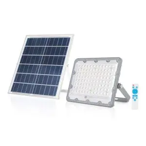 Elbat Foco Solar LED 50W 1440LM Luz Fría 6500K Control Remoto IP67 Autonomía 2 Días