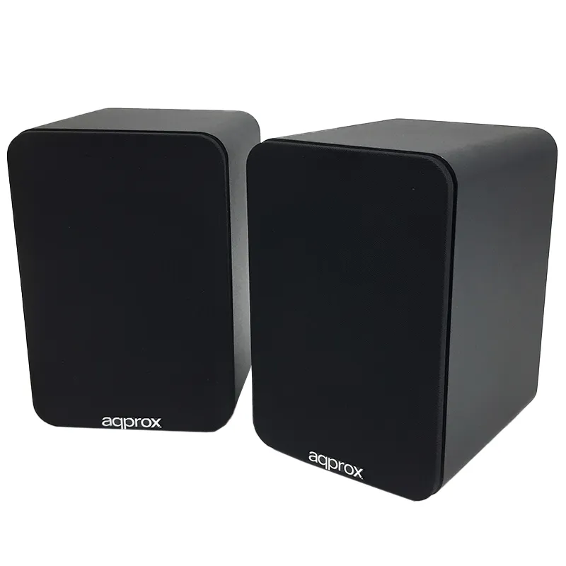Approx Altavoces 2.0 Bluetooth Autoamplificados 30W Por Canal BT5.0 RCA Óptico Coaxial USB Soporte Pared Negro