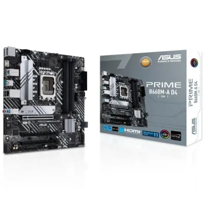 Asus Prime B660M-A D4-CSM Placa Base Intel LGA 1700, 4x DDR4, HDMI, M.2, PCIe 4.0, USB 3.2, ATX