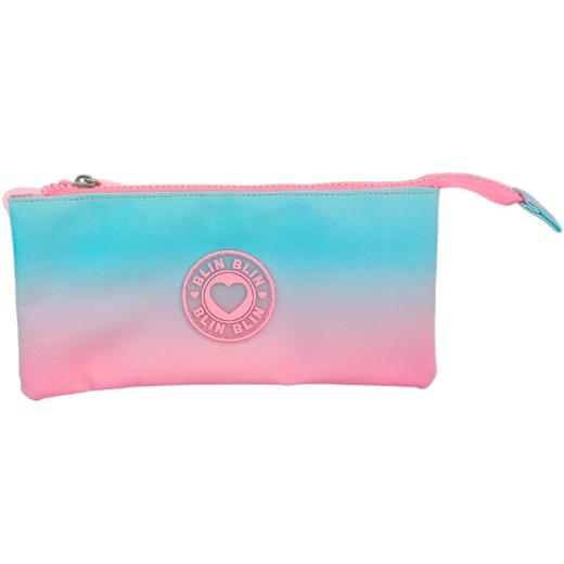 Toybags Estuche Triple Blin Blin Gradient Pink 11X23X5Cm Impermeable
