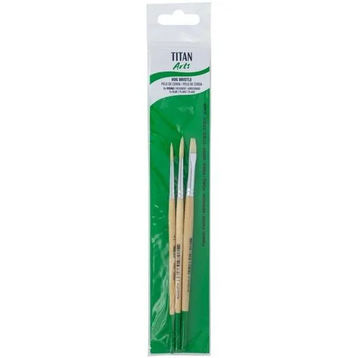 Titan Arts Set De Pinceles 218/4-6-8 Blíster 3 Ud