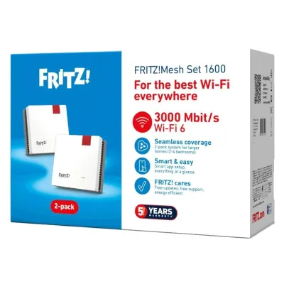 FRITZ! Mesh WiFi Set 1600 2-Pack Repeater WiFi 6