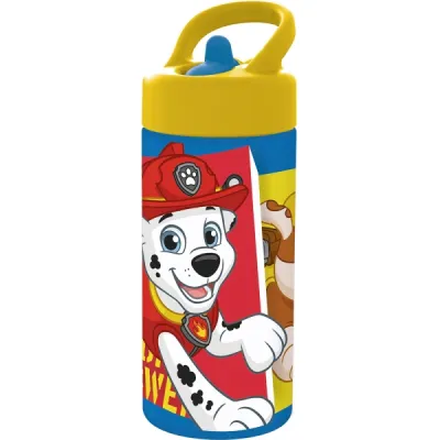 Safta Paw Patrol Funday Botella 410ml PVC Sin BPA Tapa Con Rosca Asa Superior Azul