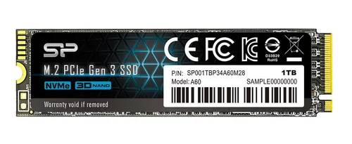 Silicon Power P34A60 1TB SSD M.2 PCIe Gen3x4 NVMe