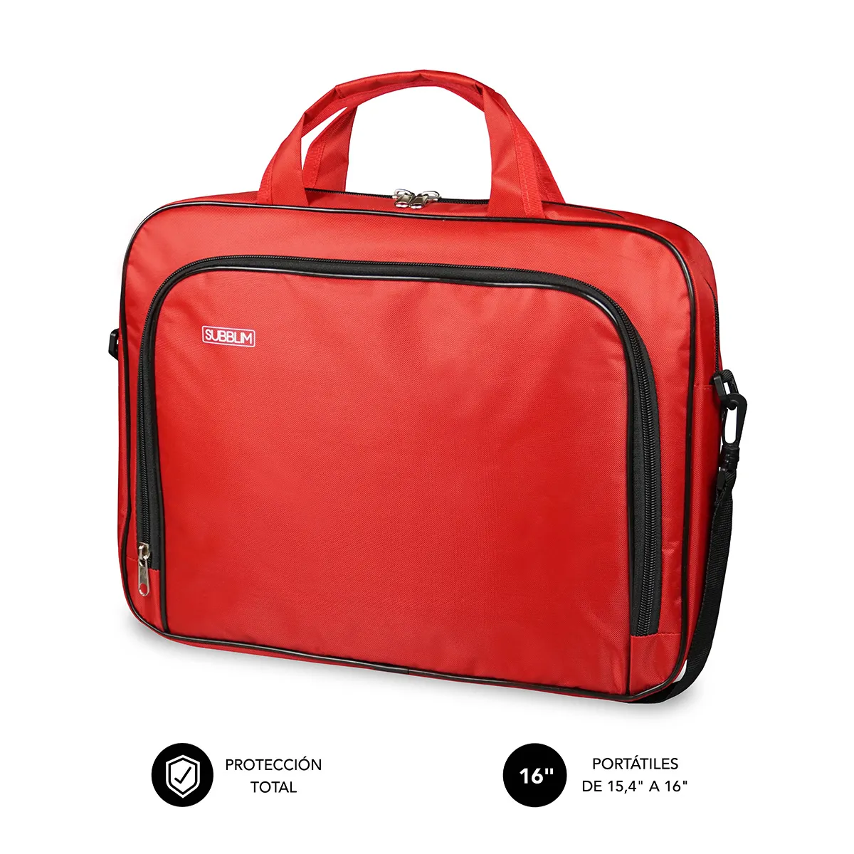 Subblim Estuche Oxford para Portátil 410mm Resistente al Agua Color Rojo