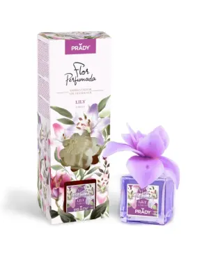 Prady Ambientador Flor Perfumada Lily - Frasco de Cristal 90ml