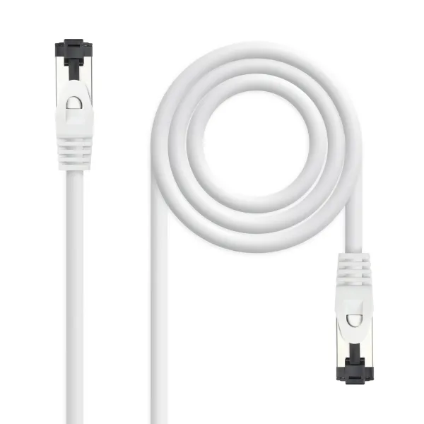 Nanocable Cable Red Latiguillo Cat.8.1 2Ghz Lszh Sstp Awg26 - Longitud 2M - Color Blanco