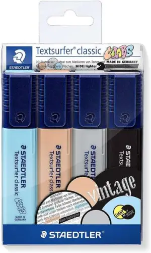 Staedtler Textsurfer Classic 364 Pack de 4 Marcadores Fluorescentes 1-5mm Colores Surtidos