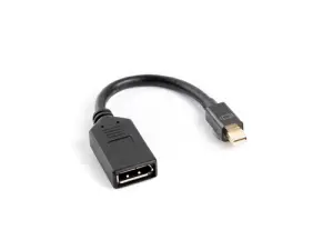 Lanberg Cable DisplayPort 0,12 m Mini DisplayPort Negro