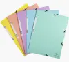 Exacompta Carpeta Aquarel Cartón Lustroso 400g Tres Solapas Gomas A4 Mate Surtidos Pastel - 5 Unidades