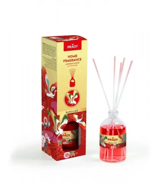 Prady Ambientador Mikado Barouge 100 ml con Varitas Difusoras de Cristal