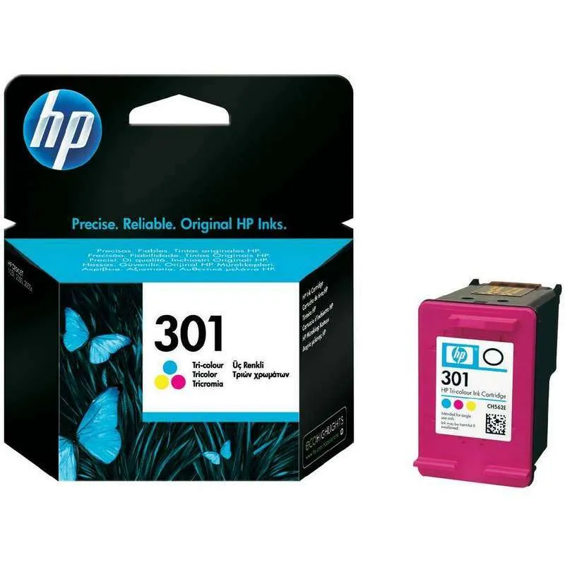 HP Cartucho De Tinta Tricolor Nº301 Para DeskJet 1050, 2050, 2050S