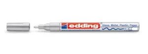 Edding Marcador Permanente Tinta Opaca 751 Plata