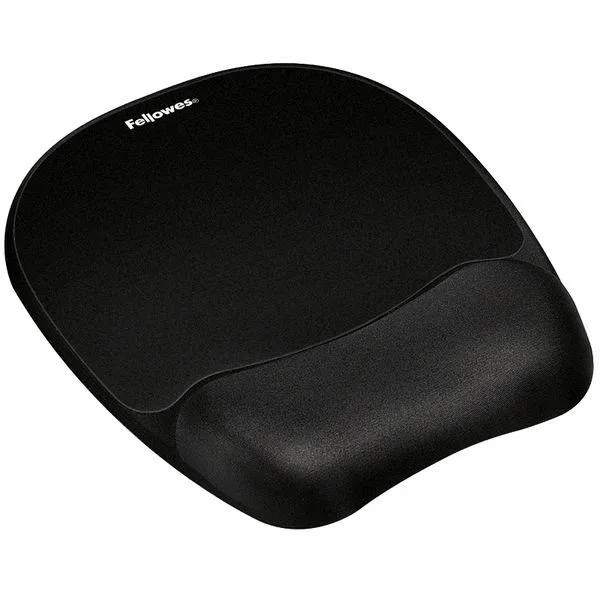 Fellowes Alfombrilla con Reposamuñecas de Espuma Memory Foam - Color Negro