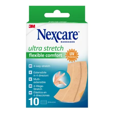Nexcare Apositos para Heridas Flexibles Comfort Pack de 10 - 6x10cm - Resistente al Agua