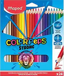 Maped Lápices de Colores Color'Peps Strong 24 UD - Estuche Surtido
