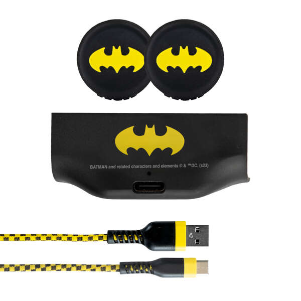 Fr-Tec Pack Carga Y Juega Batman Xbox Series X/S - Grips Con Logo Batman - Cable Usb-C 3M Resistente Y Colorido - Bateria Recargable 1000Mah - Color Varios