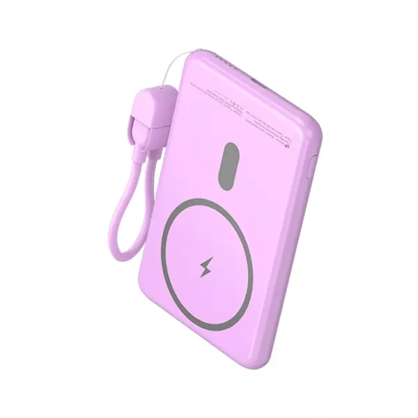 Leotec Power Bank Inalámbrico 5000mAh 20W Rosa