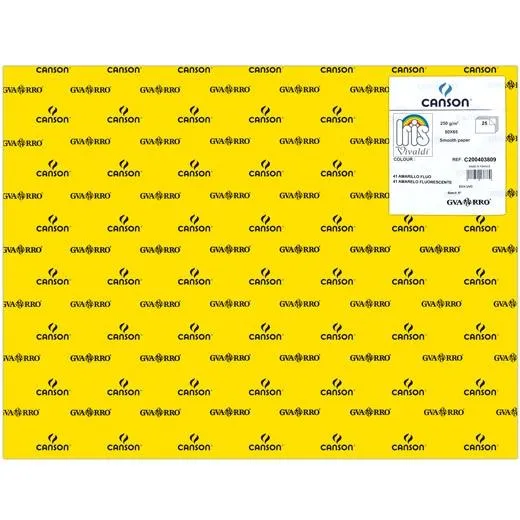 Iris Cartulina 50X65Cm 250Gr Amarillo Fluor -25U-