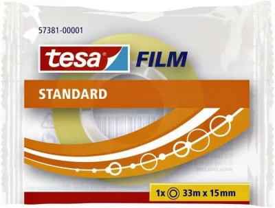 Tesa Tesafilm Cinta Autoadhesiva Transparente 15mm x 33m - Alta Resistencia UV