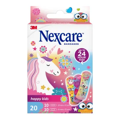Nexcare Happy Kids Magic Pack 20 Apositos Surtidos Transpirables Piel Delicada