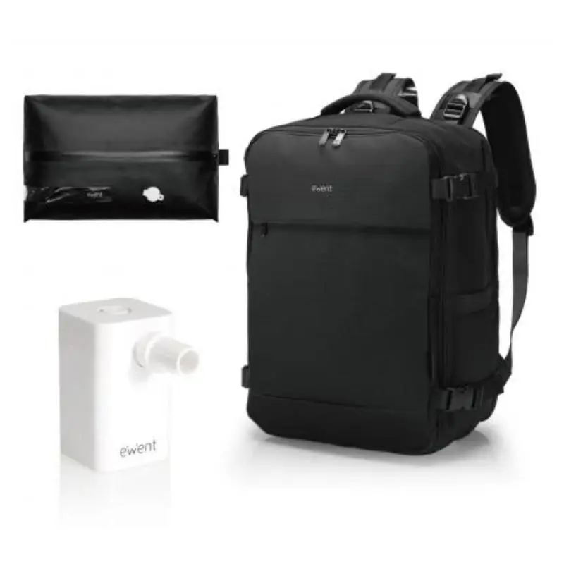 Ewent Mochila de Viaje Impermeable 24L con Carga USB-A/C 16.1