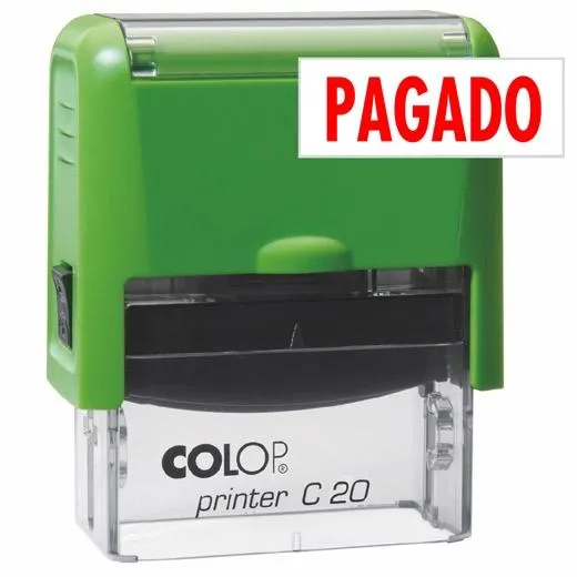 Colop Sello Printer C20 Formula " Pagado " Almohadilla E/20 14X38Mm Rojo