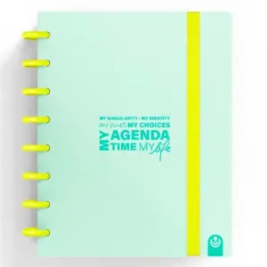 Carchivo Agenda De Discos A5 80H 100Gr Sin Fecha Neón Menta Pastel