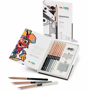Carioca Set De Dibujo Plus Drawing Con 8 Lápices De Grafito 4H A 6B Y Accesorios