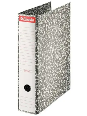Esselte Archivador de Palanca Folio 75mm - Capacidad 500 Hojas - Gris Jaspeado