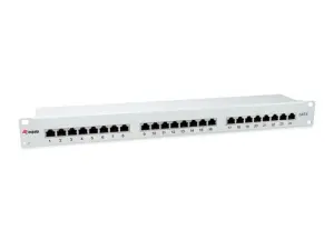 PATCH PANEL 24 PUERTOS CATEGORIA 6 APANTALLADO COLOR GRIS CLARO