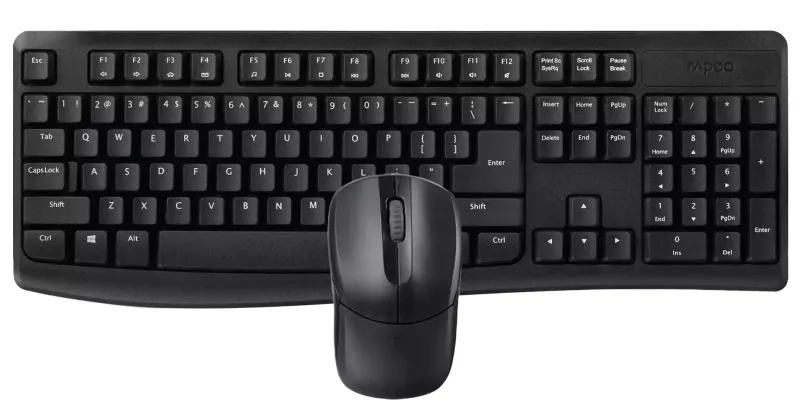 RAPOO Wireless X1800 Pro Teclado y Mouse 2,4GHz 1000 DPI