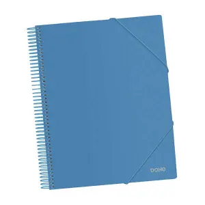 Dohe Carpeta A4 con 40 Fundas, Tapa de Polipropileno Opaco y Espiral Colorido