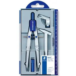 Staedtler Noris 550 02 Compás de Precisión con Aguja y Mina Intercambiables