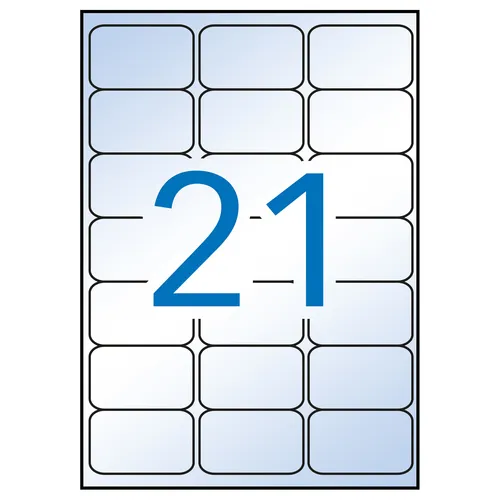 Apli Etiquetas Adhesivas 63,5x38,1mm Inkjet C/Romos 21x10H Transparentes