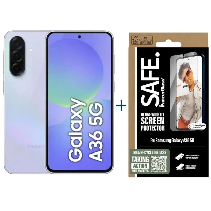 Samsung Galaxy A36 256GB 8GB Lavanda con Protección SAFE