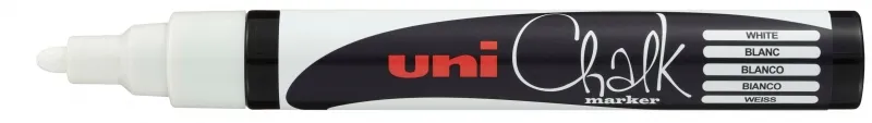 Uni-ball PWE-5M Marcador de Tiza Líquida Punta Cónica 1.8-2.5mm Color Blanco
