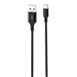 XO Cable USB-A a Tipo C 2.4A 2m Carga y Transmisión de Datos Alta Velocidad Negro