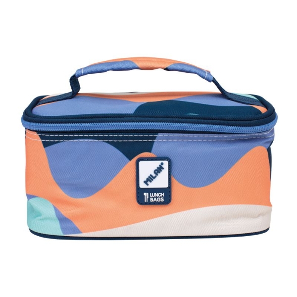 Milan The Fun Bolsa Isotermica Porta Alimentos 1,5L - Incluye 1 Recipiente Para Alimentos - Interior Aislante Termico - Apertura Total - Asa Superior