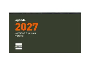 Finocam P199C Recambio Agenda Plana Catalán Anual 2027 Semana Vista Vertical 64x118mm Crema