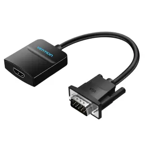 Vention Conversor VGA Macho a HDMI Hembra 0.15m Negro