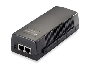 POE INJECTOR ADAPTER GIGABIT LEVEL ONE 30W PASA DATOS Y ALIMENTACION POR EL MISMO CABLE HASTA 100M