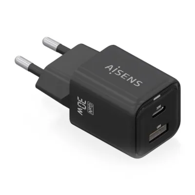 Aisens Cargador Gan USB-C 30W con Tecnología AI y Carga Simultánea