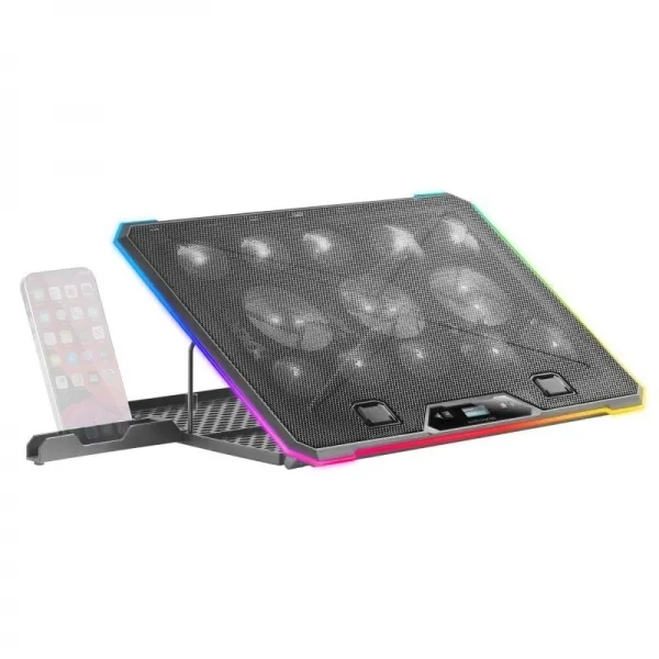 Mars Gaming Base De Refrigeración Para Portátiles MNBC13 Con Soporte Para Móvil/Tablet 13 Fans