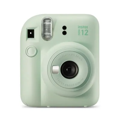 Fujifilm Instax Mini 12 Cámara Instantánea Verde Menta - 62x46mm, Flash Automático, Modo Primer Plano