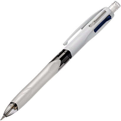 Bic 4 Colours 3+1 Boligrafo Y Portaminas Retractil - Punta Media De 1Mm - Mina Hb 0.7Mm - Cuerpo Ancho Con Grip - Goma De Borrar - 3 Colores + Portaminas