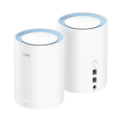 Cudy M1200 Pack de 2 Sistemas WiFi Mesh AC1200 Dual Band, 867Mbps 5GHz, 300Mbps 2.4GHz