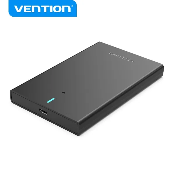 Vention Carcasa Usb 3.1 Gen 2-C - Transferencia 6 Gbps - Uasp Y Trim - Modo Suspension - Proteccion Abs - Facil Instalacion - Color Negro
